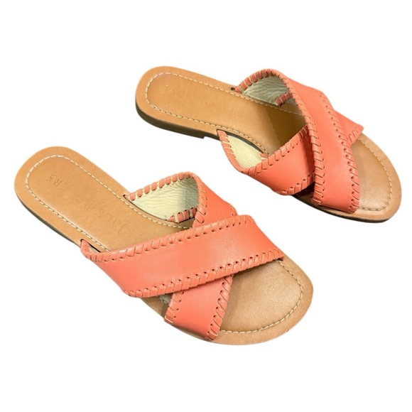 Jack Rogers Sloane X Band in Coral Leather Size 6M - Picture 6 of 9